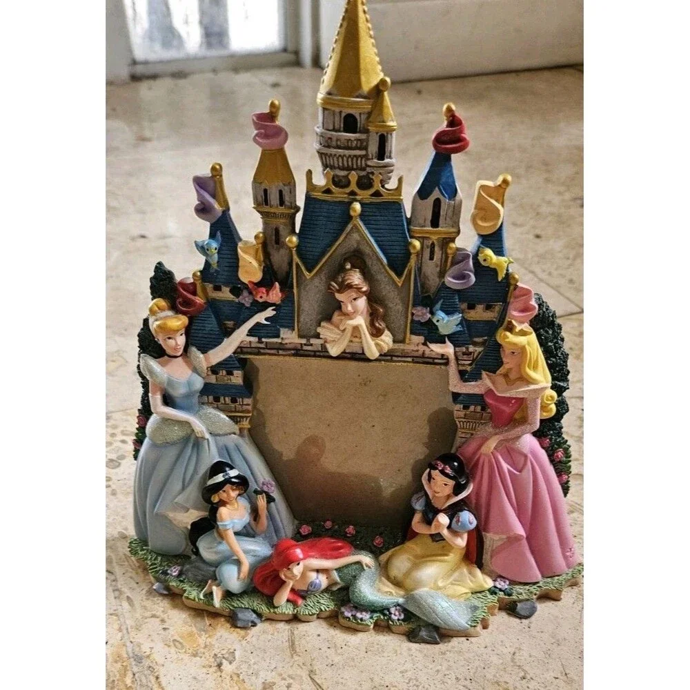 Disney Parks Authentic Princess Castle Photo Picture Frame 3D Fully Sculpted